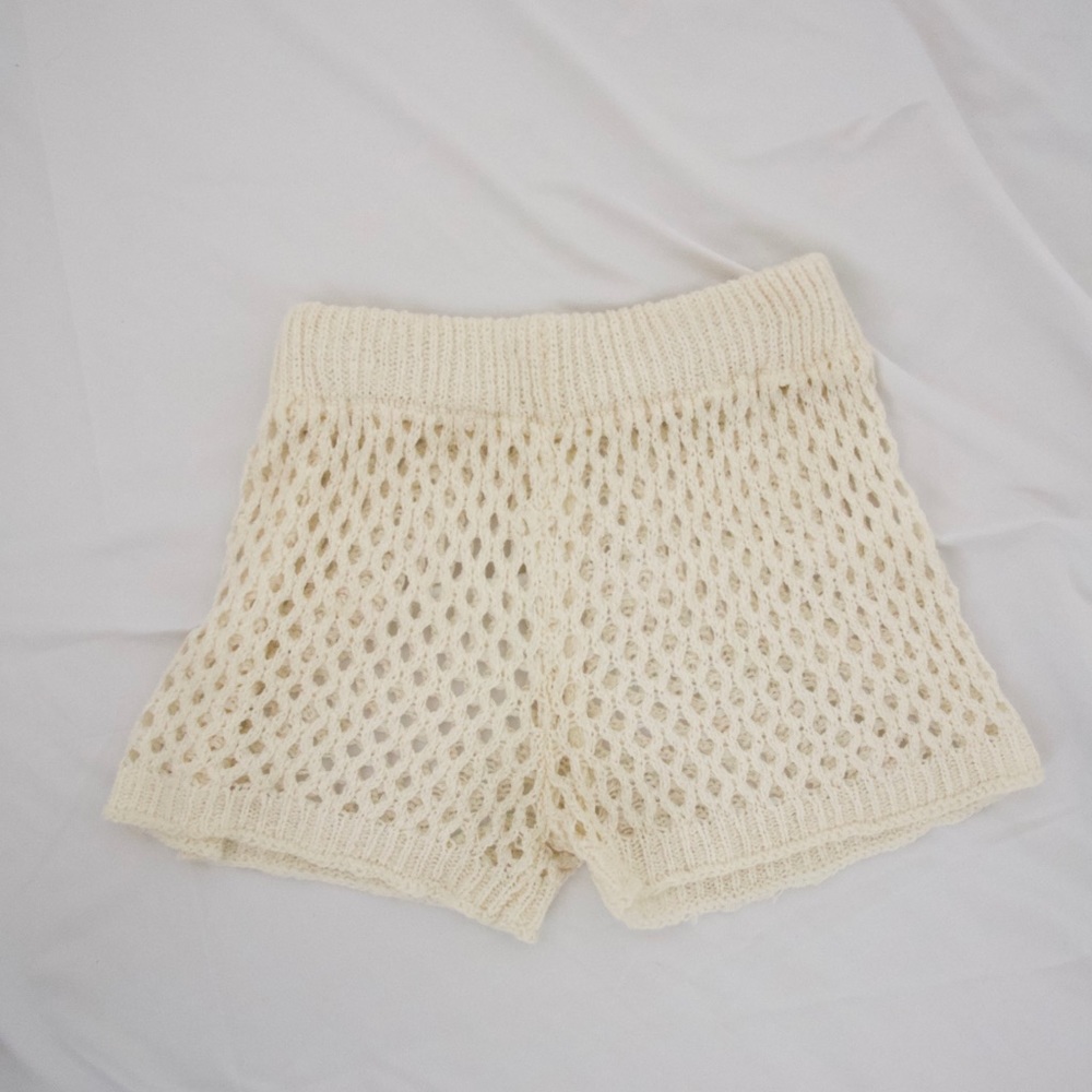 Tan mesh shorts